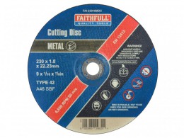 Faithfull Cut Off Disc for Metal Depressed Centre 230 x 1.8 x 22mm £3.99